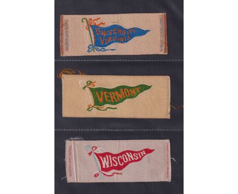 Tobacco silks, ATC, College Pennant on Cane, 'T' size  (19/56) (1 mounted on card, rest mostly gd) 