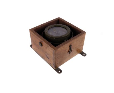 A Military gimble mounted Creach Osbourne Radium Card compass, by Heath & Co Ltd, London, Pat 1142.1915 
