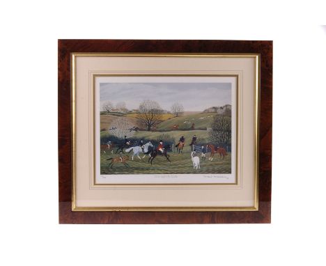 A set of four limited edition hunting prints by Vincent Haddelsey,  Through the Gate', 'Going Home', 'Meet at the Wheatsheaf'