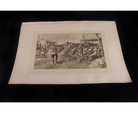 Prints: With thw British Army on The Western Front', twelve signed artist's proofs by Fortunino, together with a sketch book 