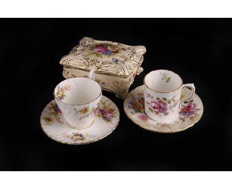 A 1950s set of E. Brain & Co, Foley works tea service, with gilt border and flower spray decoration, together with a Royal Cr