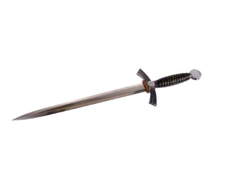 A WWII German Luftwafte Flying Officer's dagger, having swastikas ground down, marked J.A.Henckels Zwillingswerk to 31cm blad