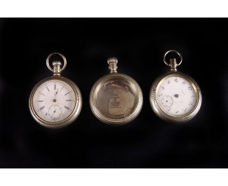 An early 20th century Canadian open faced 'Silveroid' pocket watch retailed by The T. Eaton Co. Toronto, the white enamel dia