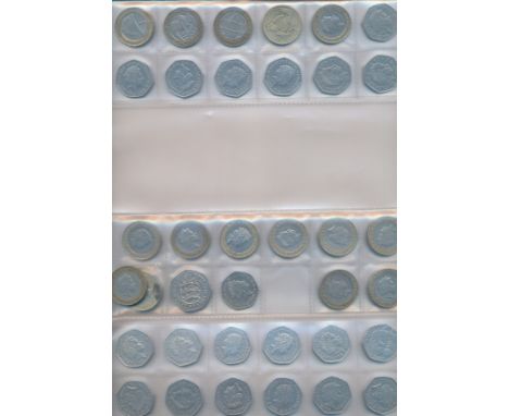 Collection of £2 and 50p coins from circulation with £2 (25) including 1986 Commonwealth Games, Shakespeare, Rugby World Cup,