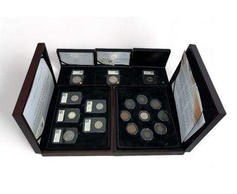 Collection of modern GB slabbed coins and sets with cased 2017 DateStamp Year set (£5 x 2, £2 x 2, £1 &amp; 50p), The 2018 Da