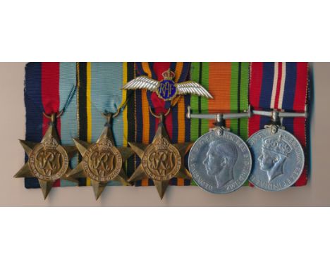 Second World War – Medal group to include; 1939-45 War Medal, The Defence Medal, The 1939-1945 Star, The Air Crew Europe Star