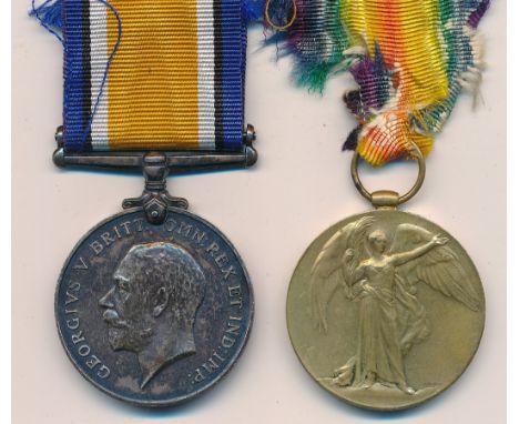 First World War - British War Medal and Victory Medal to 20289 Cpl J. Moore R.F.C. very fine. John Moore was born in 1891, en