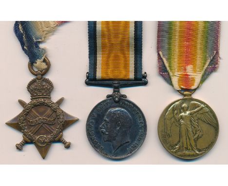 First World War - 1914-15 Star trio to 33035 Pte C. Collett R.A.M.C. good very fine or better.
