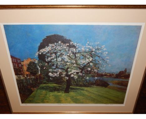 William Boyer (20th century), Cherry Blossom, lithograph 26/150, signed and titled in pencil, 63 x 77cm 