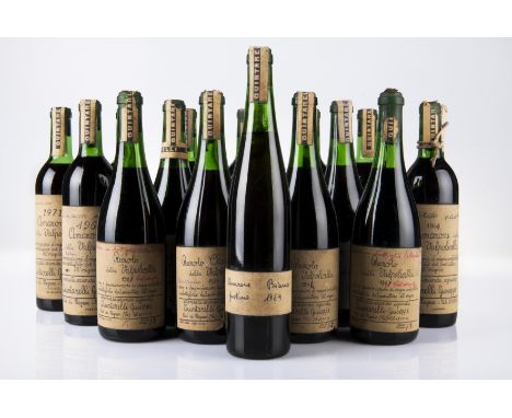 Selezione Giuseppe Quintarelli Valpolicella Recioto della Valpolicella Calcarole 1961 4, 5 cm, etichette invecchiate, sporche