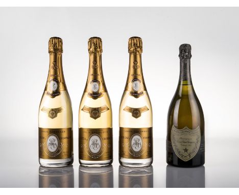 Selezione Champagne Dom Perignon Cuvée Vintage 1973 WS 90/100 1 cm, etichetta lievemente sporca, capsula rotta, colore lievem