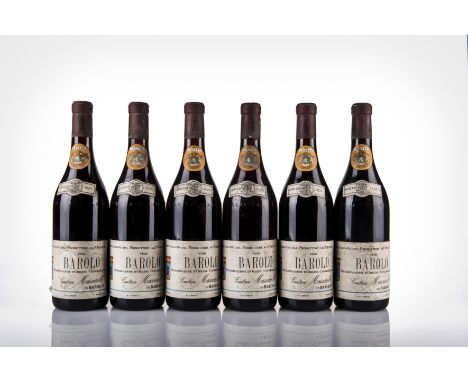 Barolo Annata, Cantina Mascarello Langhe 1970 (4 bts) 2 bts 2,5 cm, 1 bt 3 cm, 1 bt 3,5 cm, etichette sporche, capsule sporch