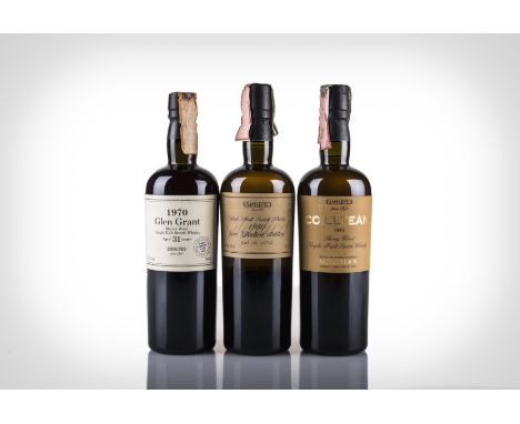 Selezione Single Malt Scotch Whisky, Samaroli Glen Grant 1970 (1 bt) Glenlivet 1980 (1 bt) Coilltean Macallan 1990 (1 bt) Can