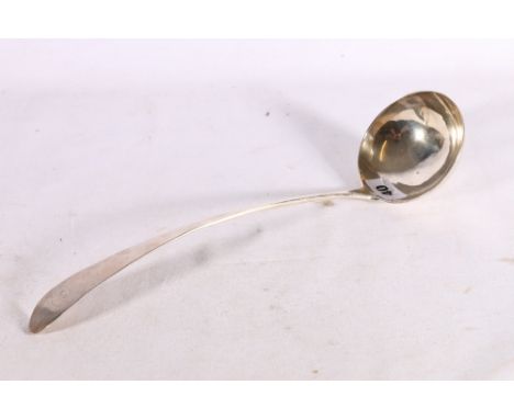 George III silver soup ladle by William &amp; Patrick Cunningham, Edinburgh 1801, 35cm long, 175g 