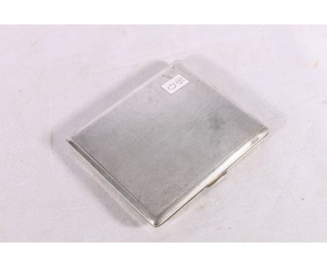 Contemporary silver cigarette case in the Art Deco style with engine turned decoration and gilded interior by&nbsp;W T Toghil