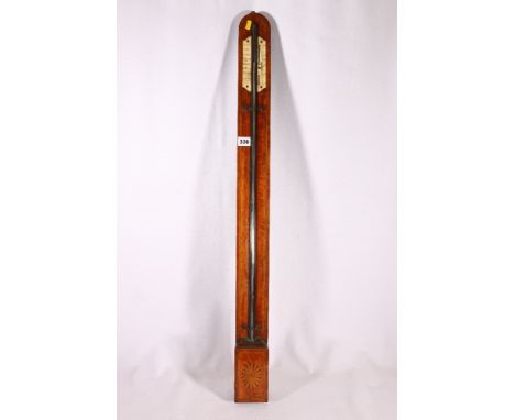 Gardner and Son of Glasgow crossbanded mahogany stick barometer, 98cm tall 