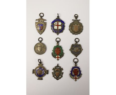 A collection of nine silver medals to include London and Tottenham District interest. (9)