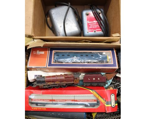 Hornby 00 gauge railway assorted items including Lima Fife and Forfar Yeomanry diesel loco, plus Triang Princess Royal loco a