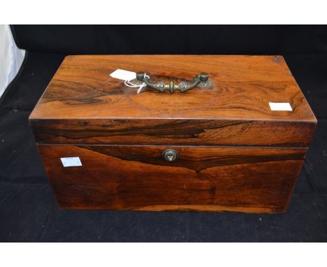 A 20th Century tea caddy, incomplete A/F