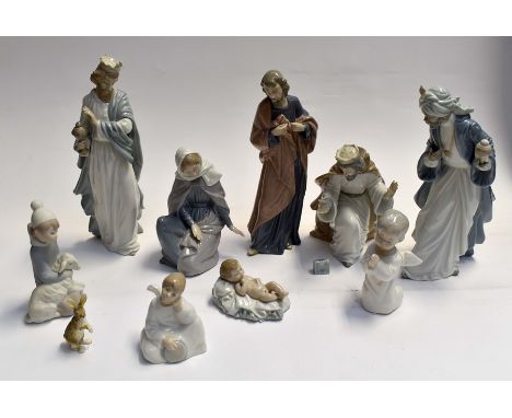 A Nao /&nbsp; Lladro composite Christmas Nativity group (10)