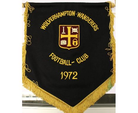 A Wolverhampton Wanderers pennant, given to the Juventus captain before their match in the 1972 UEFA Cup Quarter Final tie. T