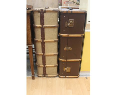 An early 20th century travel trunk; another similar (2)