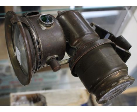 An early 20th Century paraffin brass lamp, Lucas Club