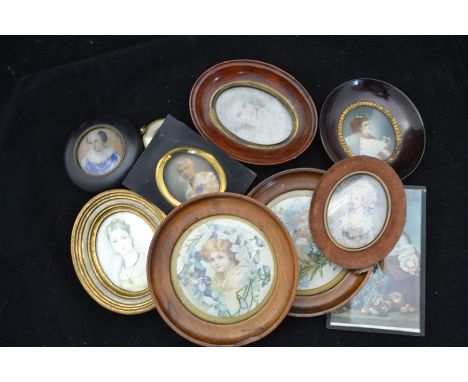 A collection of lady portrait miniatures&nbsp;