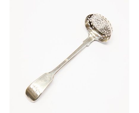 A Victorian silver fiddle pattern casting ladle, London 1844