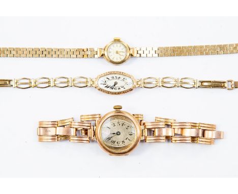 A collection of vintage ladies watches, 9ct gold