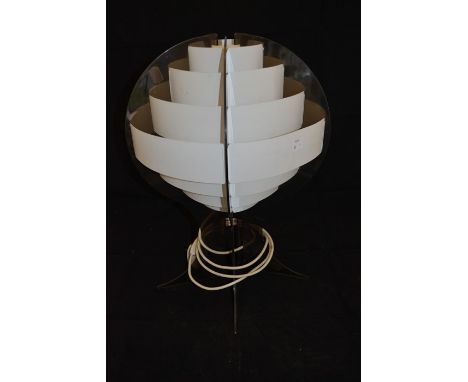 A Perspex table lamp, circa 1960's