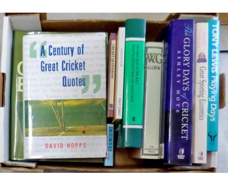 Cricket-Modern Library part 1, includes The Glory Days of Cricket By Allen Mote, Great Bowlers by Phil Edmonds, Playing Days 