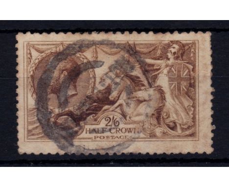 Great Britain 1915 2/6 yellow-brown Bradbury Wilkinson SG 406 used Cat £225