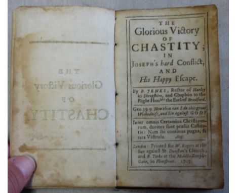 The Glorious Victory of Chastity in Joseph's Hard Conflict, and His Happy Escape by Benjamin Jenks. London, Printed for W. Ro