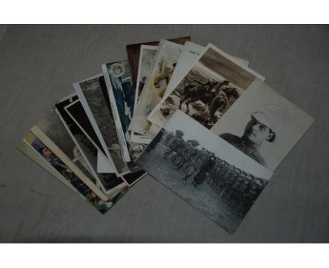 Medals - Fine range of portrait postcards of recipients in uniform, ceremony awards etc. (18)