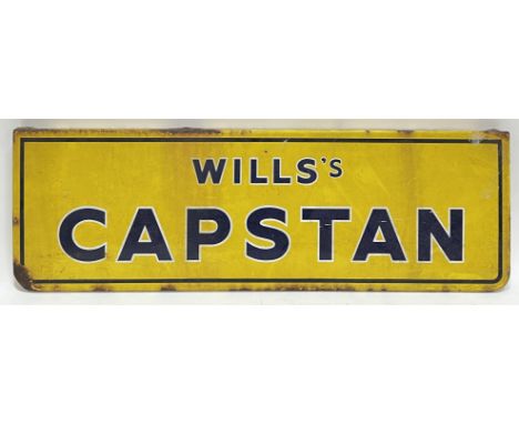 A vintage Will's Capstan enamel advertising sign,&nbsp;(h- 23.5cm, w- 71.5cm)