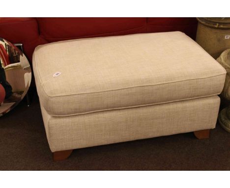 Large Marks &amp; Spencers footstool in light fabric