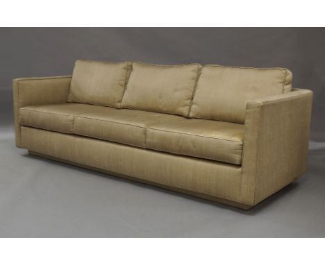 Todd Hase, contemporary, a three seater sofa upholstered in a grey fabric, 72cm high, 240cm wide, 93cm deepwear to edge of ar