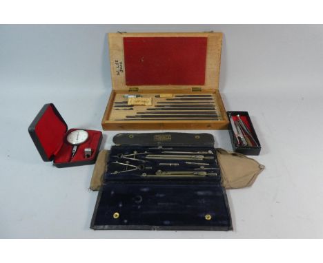 Various Vintage Tools, Drawing Set etc 