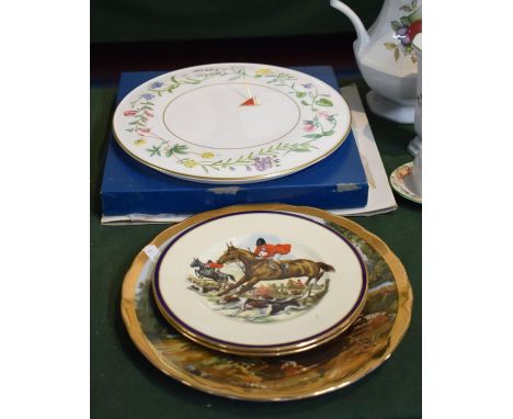 A Boxed Royal Worcester Arcadia Cake Plate and Decorated Plates 