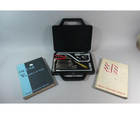 A Jaguar V12 Series III E Type Repair Operation Manual Together with XJ-S Repair Operation Manual and Jaguar In Car Tool Kit 