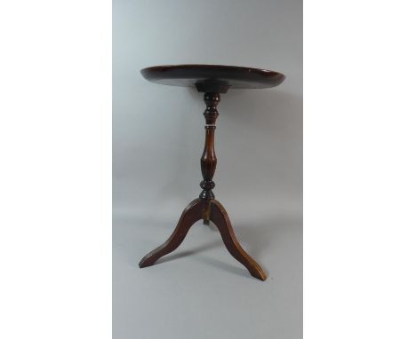 A Mid 20th Century Mahogany Tripod Wine Table with Circular Top, 35.5cm Wide 