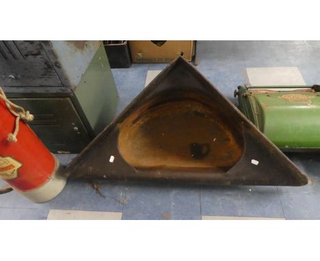 A Victorian Corner Cast Iron Horse Trough, 90cm Wide 