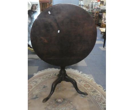 A 19th Century Mahogany Snap Top Tripod Table, 75cm Diameter 