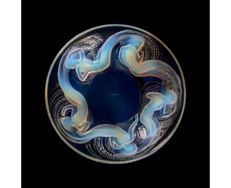 René Lalique (French 1860-1945) CALYPSO BOWL, NO. 10-381 designed 1932opalescentstencilled R. LALIQUE FRANCE Dimensions:30.3c