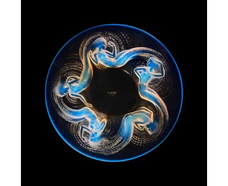 René Lalique (French 1860-1945) CALYPSO SHALLOW BOWL, NO. 413 designed 1930opalescentstencilled R. LALIQUE FRANCEDimensions:3