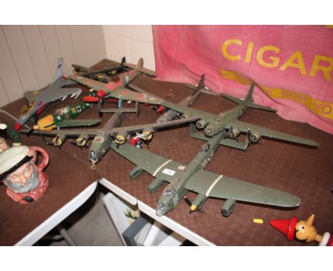 A collection of various model aeroplanes