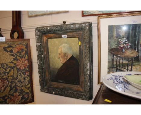 20th Century English school oil on board portrait study depicting Major John George Percy Wells, unsigned 