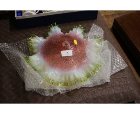 A Vaseline glass light shade