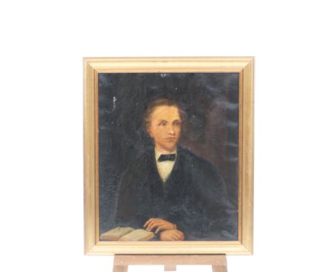 A Victorian portrait of a young gentleman, oil on canvas, 61.5cm x 75cm, within a gilt frame
